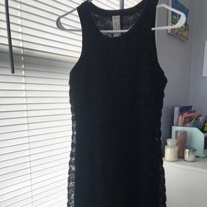 Black dress with flowers